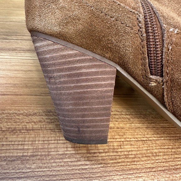 Steve Madden Ohio Fringe Suede Booties in Chestnut Brown, Size 10 - Picture 13 of 15